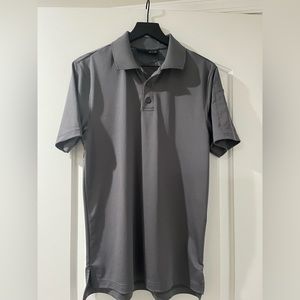 Under Armor Tech Grey Polo - Small (Loose Fit)